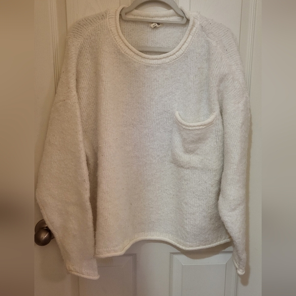 a.n.a Sweaters - a.n.a Cream Crew Neck Sweater